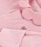 Babies' plain velour pyjama suit with a collar CHARME pink