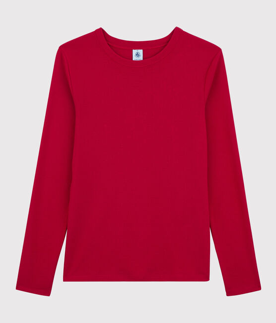 Women's Iconic Round-Neck Cotton T-Shirt TERKUIT red