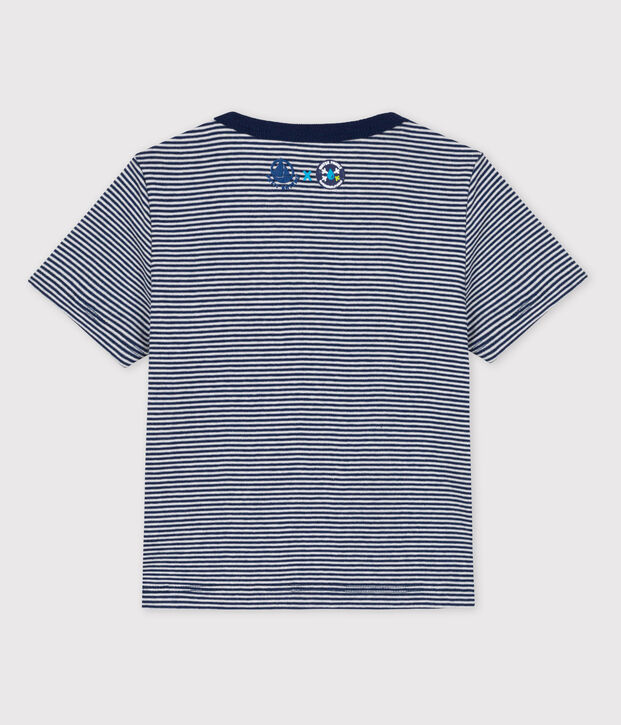 Petit Bateau x Water Family Babies' T-Shirt blue/white