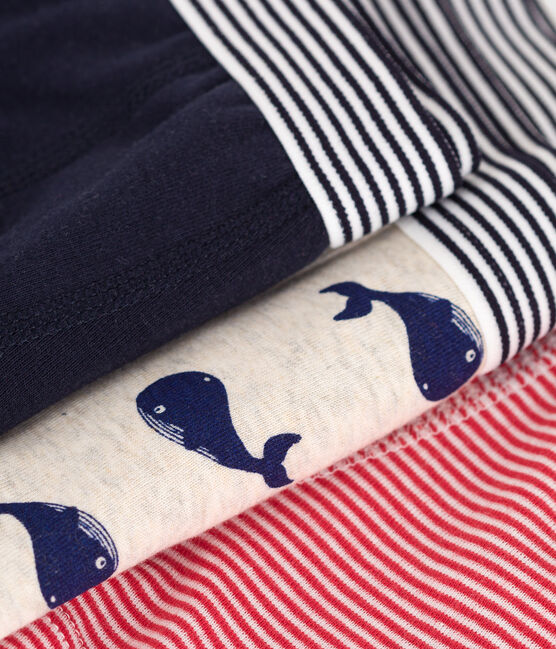 Children's whale-print cotton boxers - 3-Pack variante 1