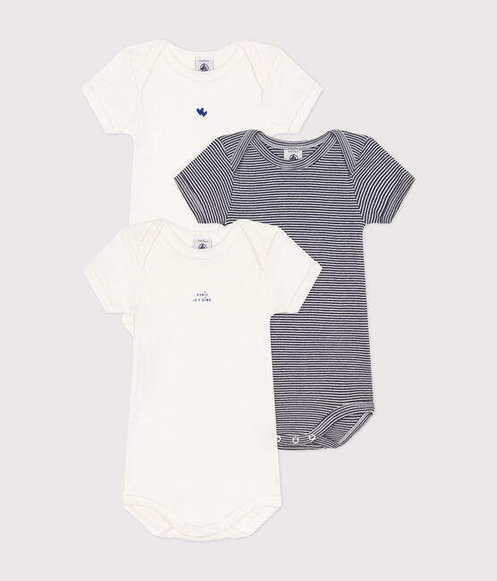 Babies' short-sleeved cotton bodysuits - 3-pack variante 1
