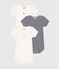 Babies' short-sleeved cotton bodysuits - 3-pack variante 1