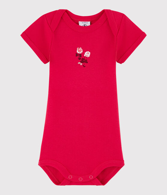 Baby Boys' Short-Sleeved Bodysuit FLASHY pink
