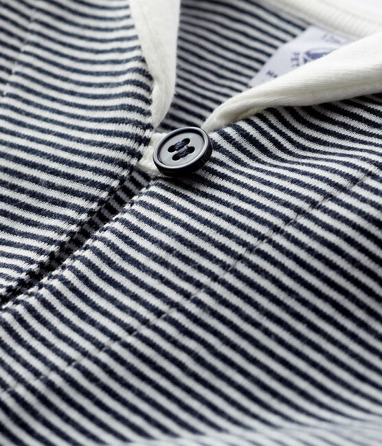 Baby boy's pinstriped t-shirt SMOKING blue/MARSHMALLOW white