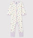 Baby Girls' Ribbed Sleepsuit with Detachable Feet