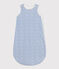 Babies' floral cotton 2 TOG sleeping bag MARSHMALLOW blue/INCOGNITO