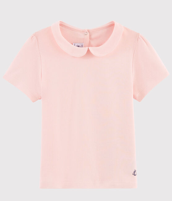 Girls' Short-Sleeved Cotton T-Shirt MINOIS pink