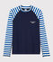 Women's UV Proof Swimming T-Shirt SURF blue/MARSHMALLOW white