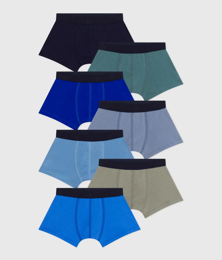 Pack of children's plain cotton boxers multicolor