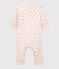 Babies' Footless Padded Cotton Jumpsuit MARSHMALLOW white/PETAL pink