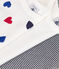 Babies' long-sleeved cotton bodysuits with a triple heart print - 3-pack variante 1