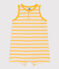 Babies' Striped Rib-Knit Playsuit AVALANCHE yellow/DAISY white