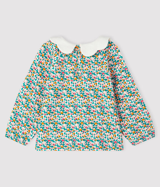 Baby girl's long-sleeved blouse MARSHMALLOW white/MULTICO white