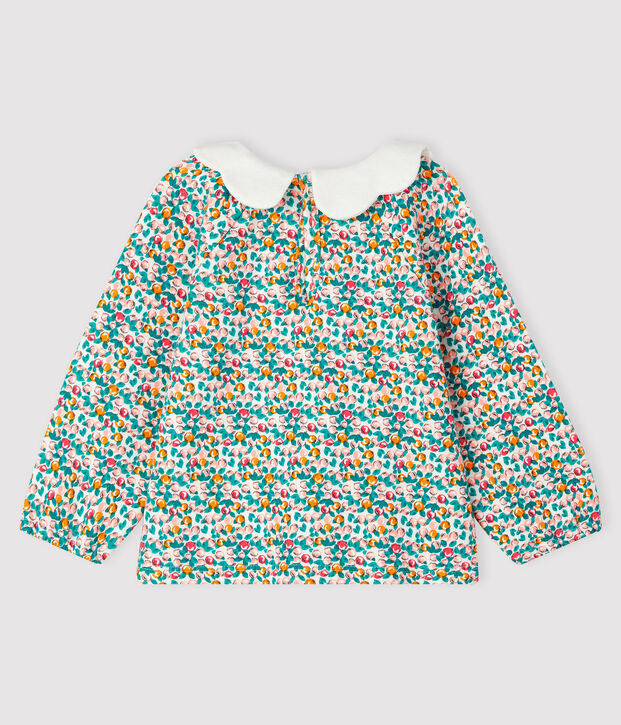 Baby girl's long-sleeved blouse white/multicolor