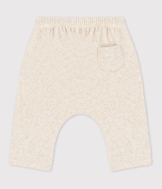 Babies' Cotton Velour Trousers MONTELIMAR CHINE beige