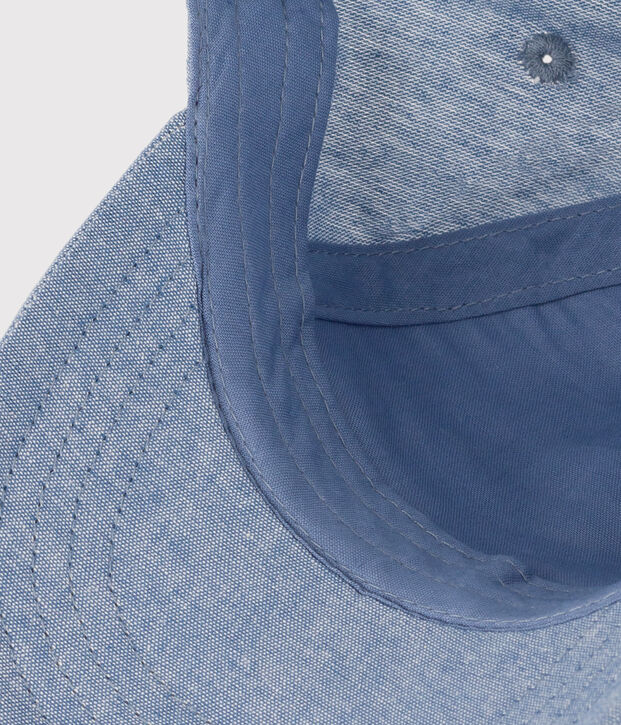 Babies' Denim Petit Bateau Family Cap blue