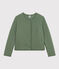 Women's Quilted Tube Knit Cardigan CROCO green