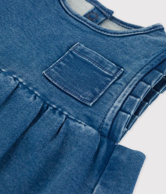 Babies' Eco-Friendly Denim Dress BLEU DELAVE blue