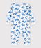 Babies' Footless Decorative Cotton Sleepsuit MARSHMALLOW white/MULTICO white