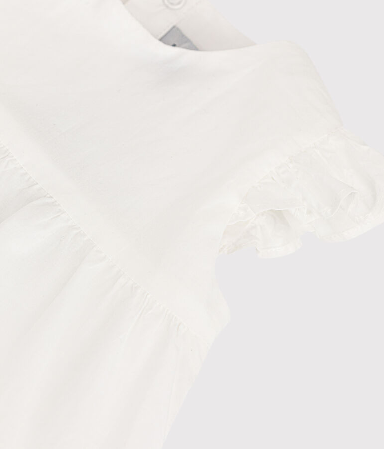 Baby Girls' Sleeveless Poplin Dress white