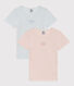 Girls' Pinstriped Short-Sleeved Cotton T-Shirt - 2-Pack