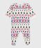 Babies' Christmas-print pyjamas in brushed fleece with a zip MILK /MULTICO