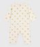 Babies' footless golden heart-print cotton pyjama suit MILK /DORE