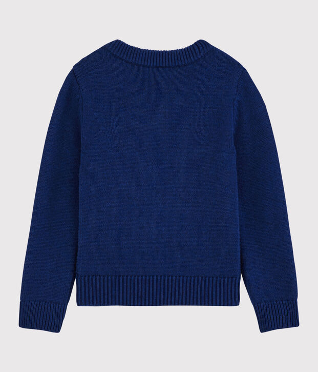 Boys' Wool and Cotton Pullover blue