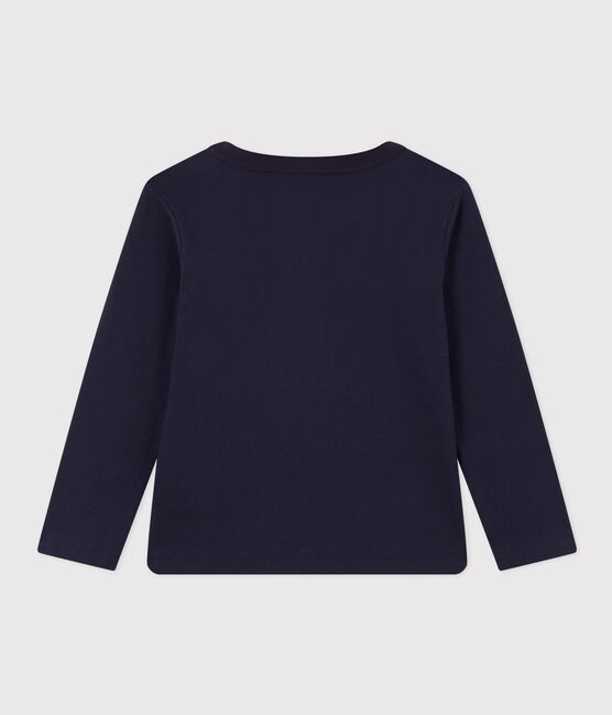 Children's unisex long-sleeved cotton T-shirt SMOKING blue