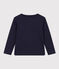 Children's unisex long-sleeved cotton T-shirt SMOKING blue