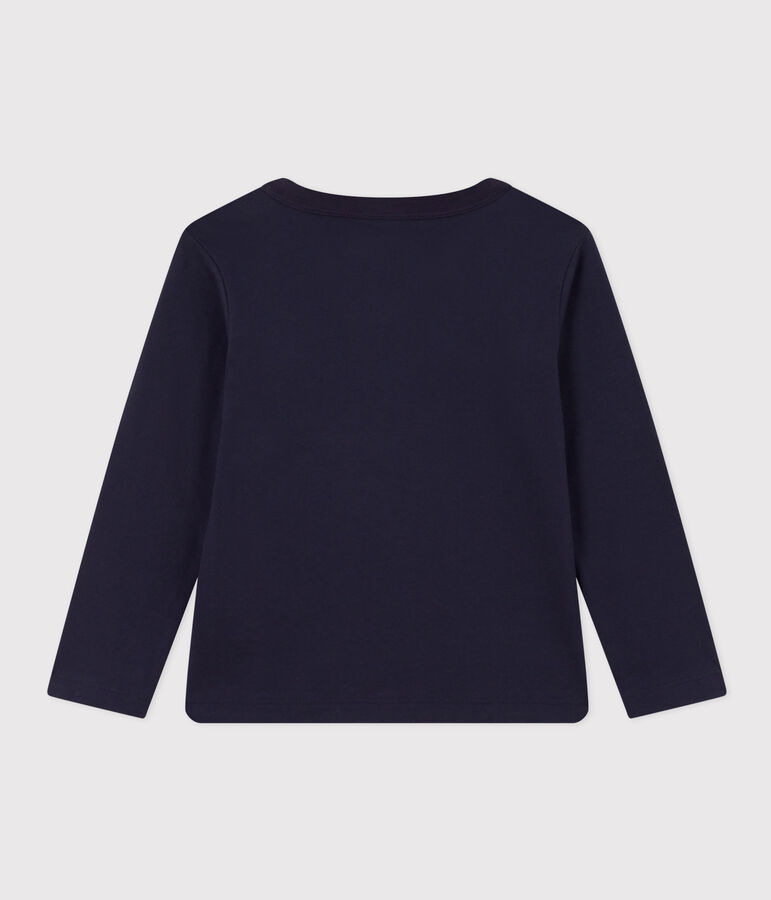 Children's unisex long-sleeved cotton T-shirt blue