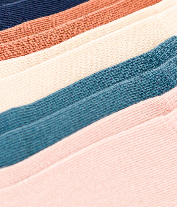Children's Plain Unisex Socks - 5-Pack multicolor