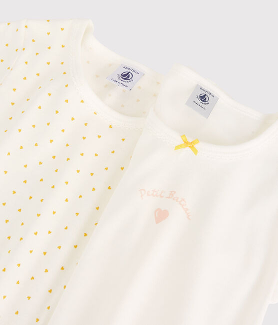 Girls' Heart Print Short-Sleeved Cotton T-Shirts - 2-Pack variante 1