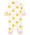 Baby Girls' Footless Ribbed Sleepsuit MARSHMALLOW+BLE white