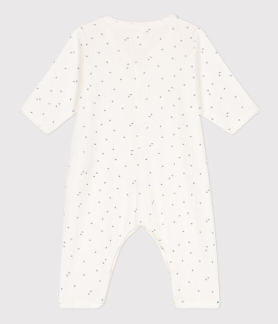 Starry Cotton sleepsuit MARSHMALLOW white/GRIS grey