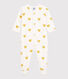 Babies' Yellow Heart Patterned Organic Cotton Sleepsuit