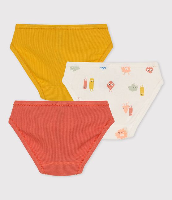 Girls' Feelings Themed Cotton/Lyocell Briefs - 3-Pack variante 1