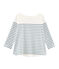 Women's twirling breton top MARSHMALLOW white/FONTAINE blue