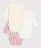 Pack of babies' long-sleeved printed cotton wrapover bodies variante 2