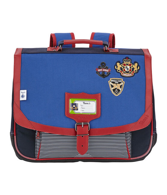 Petit Bateau x Tann's child's backpack SMOKING blue/TERKUIT red/MARSHMALLOW