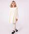 Children's long-sleeved plain corduroy dress MILK Ecru/ARGENT