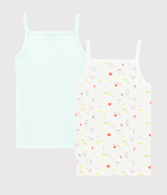 Girls' Fruit Print Organic Cotton Strappy Tops - 2-Pack variante 1