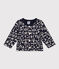 Babies' Patterned Quilted Tube Knit Cardigan SMOKING blue/AVALANCHE