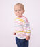 Babies' cotton Breton top white/multicolor