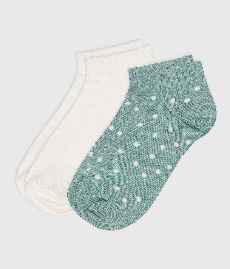 Pairs of girls' spotty cotton socks - 2-pack variante 1
