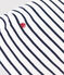 Babies' stripy cotton bag MARSHMALLOW white/SMOKING blue
