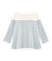 Women's twirling breton top MARSHMALLOW white/FONTAINE blue