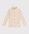 Girls' cotton rollneck top AVALANCHE white/MULTICO