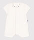 Baby cotton romper with embroidered collar