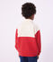 Children's polo-style cotton sweatshirt MILK red/POMPIER